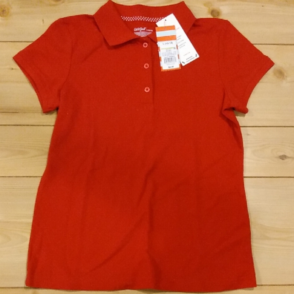 New Red girls uniform Polo Shirt